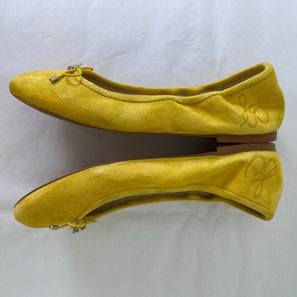 Sam Edelman Felicia Dijon Yellow Suede Ballet Flats Size 6.5 - Picture 5 of 9